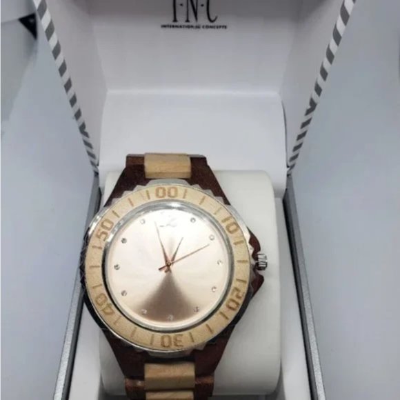 New International Concepts INC. Grain Wood Watch - Picture 1 of 4